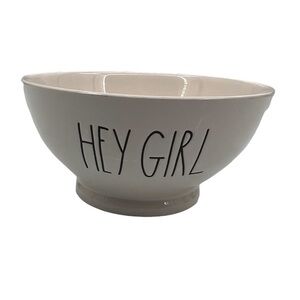 Rae Dunn HEY GIRL Ceramic Cereal Snack Food Decorative Party Bowl